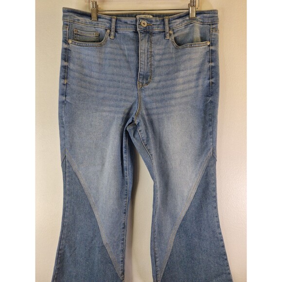 SOFIA VERGARA Melisa Flare Jeans Women's Sz 14 Short Stretch Bohemian Hippie 70s - Picture 6 of 14
